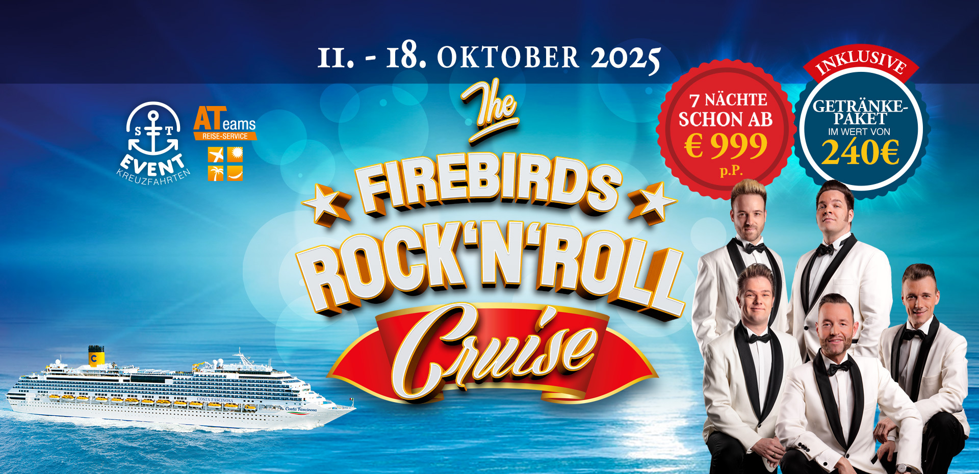 Es geht in die nächste Runde - „The Firebirds Rock’n’Roll Cruise“